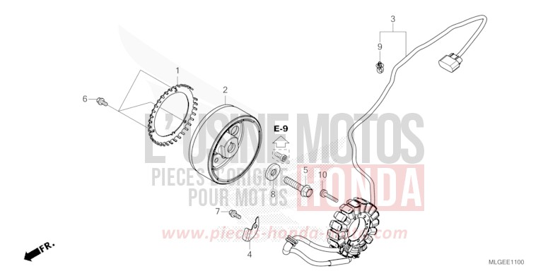 GENERATRICE de Africa Twin DCT GRAND PRIX RED (R380B) de 2023